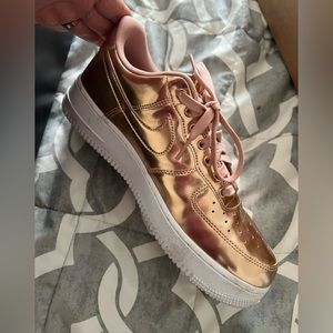 Nike rose gold Air force 1